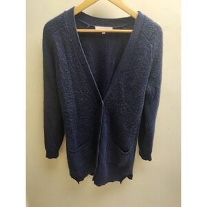 The Cashmere‎ Project Navy Blue Cozy Knit Long Sleeve Cardigan Sweater Medium